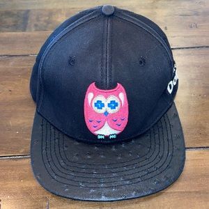 Pink+Dolphin hat - black - adjustable